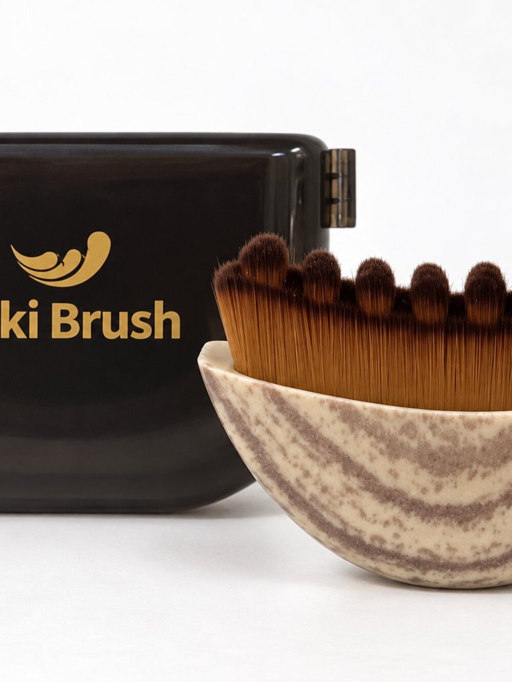 Aeki Lymphatic Face Brush Facial Massage Contour Brush w/ Case NEW